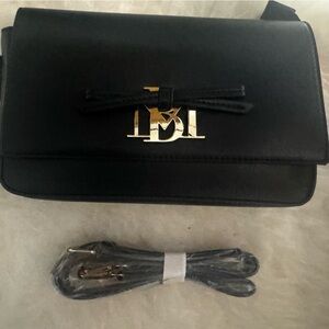 Badgley Mischa Black Crossbody Bag with Gold Logo